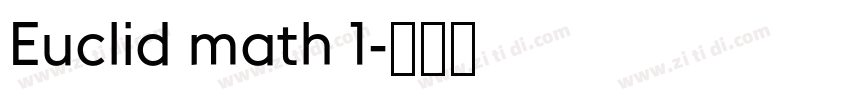 Euclid math 1字体转换
